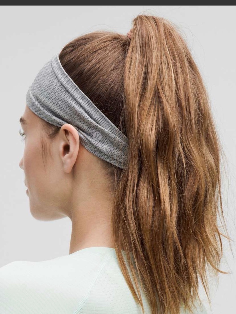 lululemon athletica Gray Stretch Mesh Headband
